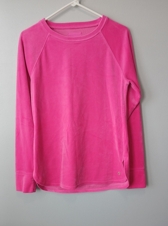 Lilly Pulitzer Tops - Lilly Pulitzer #88189 Luxletic Velour Top Women Medium Cozy Casual Barbie Girl